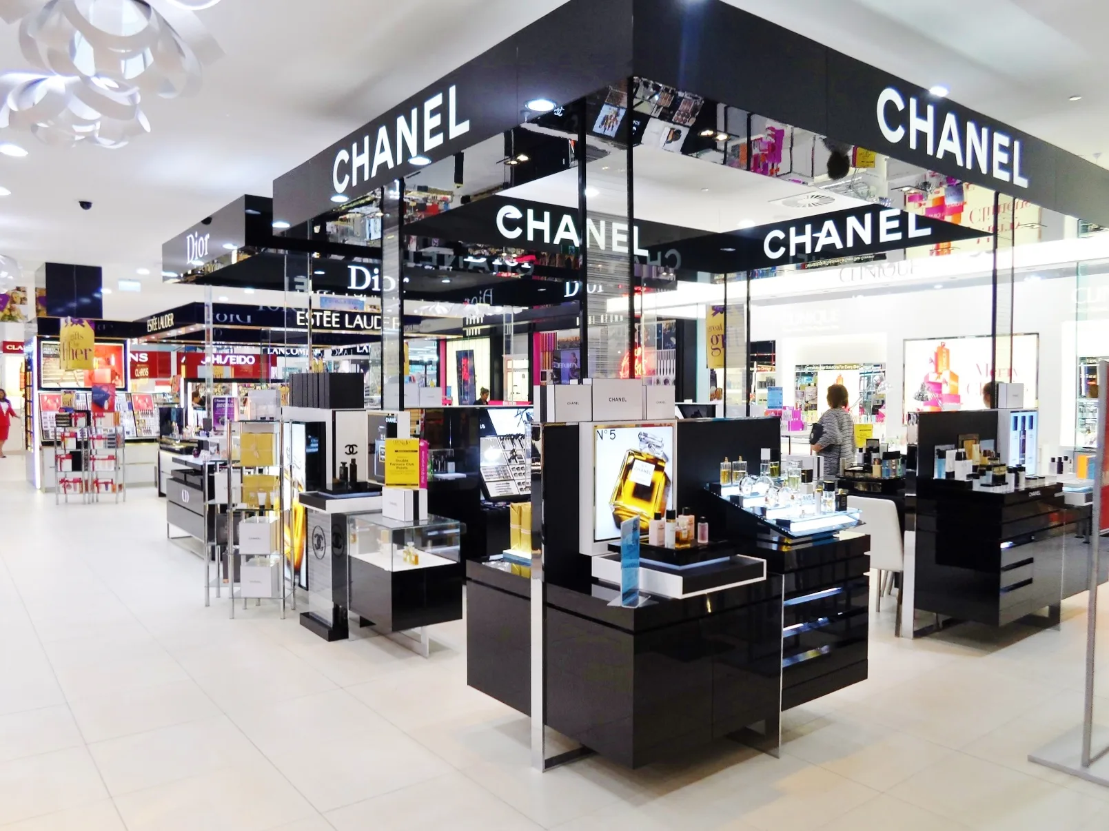 Cosmetics at department store Farmers Centre Place in Hamilton, New Zealand