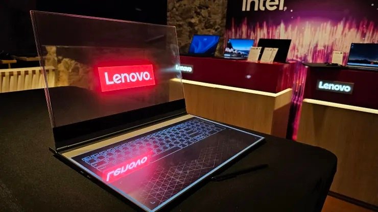 Lenovo’s concept laptop has a see-through screen.Arjun Kharpal | CNBC