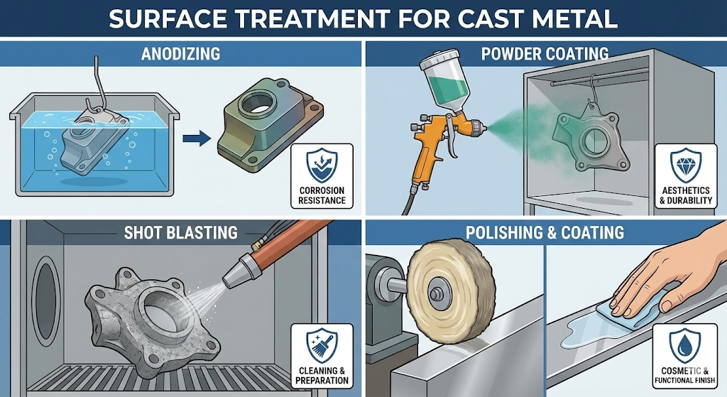 Surface Treatment for Cast Metal