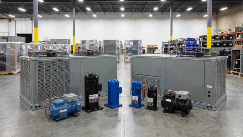 HVAC systems and compressors