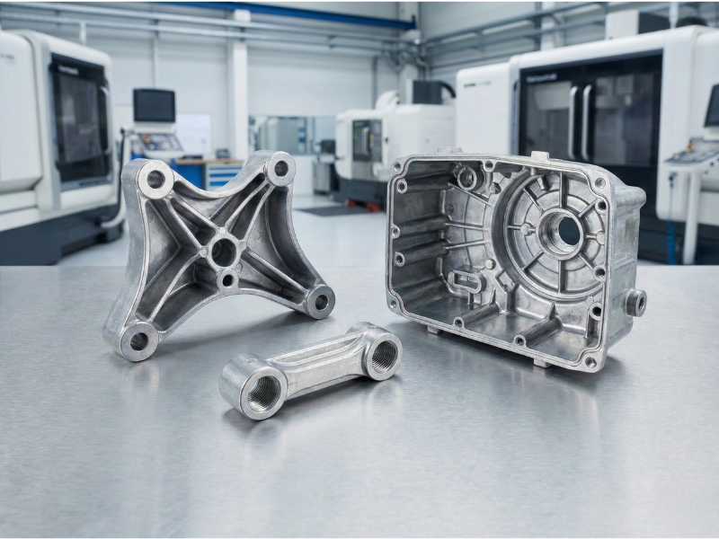 Zinc alloy multi-hole structural components