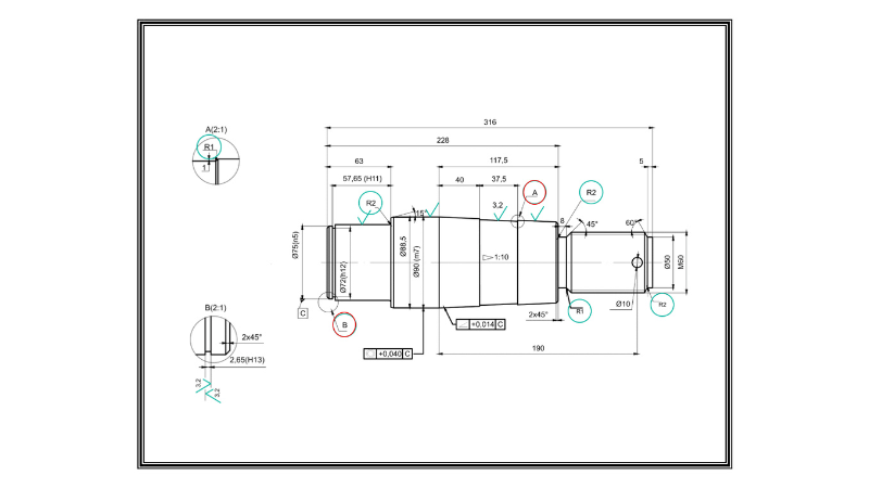 Surface Finish Specs on a Drawling
