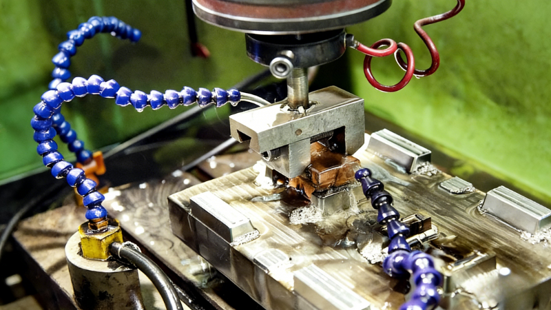 EDM machining metal workpiece