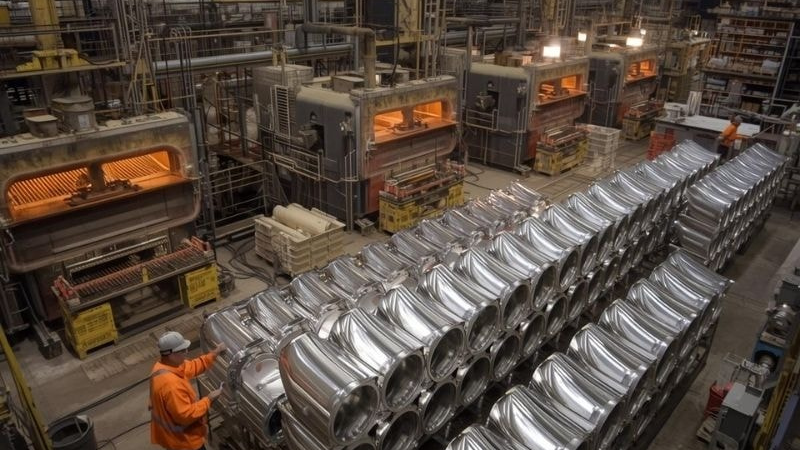 Heated aluminum to certain Melting point