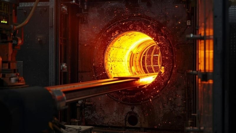 Elevated temperatures of aluminum in industry process